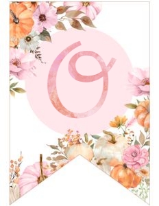 Little Pumpkin Girl Birthday ONE Banner (pink, orange) - www.printerfairy.com design preview