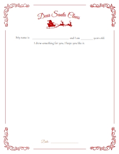 Official Letter to Santa 8.5x11 (draw) (red) - www.printerfairy.com design preview