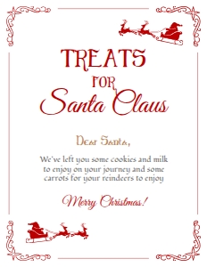 Official Letter to Santa (milk and cookies sign) 8.5x11 (red) - www.printerfairy.com design preview