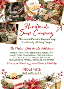 Christmas Market Flyer SOAPS_2 (red, green) - www.printerfairy.com design preview