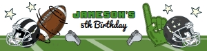 American Football Water Bottle Labels (green) - www.printerfairy.com design preview