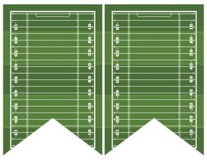 American Football Birthday Banner GRAPHICS (green) - www.printerfairy.com: American Football Birthday Banner (green) - www.printerfairy.com