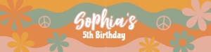 Groovy Birthday Water Bottle Labels (PFGO2) - www.printerfairy.com design preview
