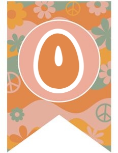 Groovy Birthday ONE Banner (PFGO2) - www.printerfairy.com design preview