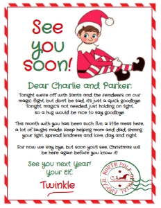 Christmas Elf Goodbye Letter_1 - www.printerfairy.com design preview
