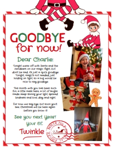 Christmas Elf Goodbye Letter_with photos - www.printerfairy.com design preview