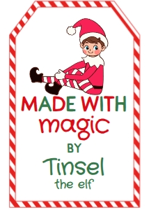 Christmas Elf Favor Tag - www.printerfairy.com: Christmas Elf Favor Tag - www.printerfairy.com
