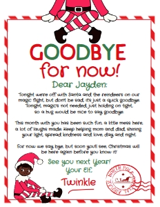 Christmas Elf Goodbye Letter_3 - www.printerfairy.com: Christmas Elf Goodbye Letter_3 - www.printerfairy.com