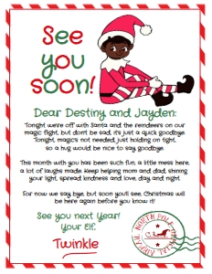 Christmas Elf Goodbye Letter_4 - www.printerfairy.com design preview