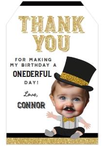 Mr Onederful Favor Tag - Place Your Face - www.printerfairy.com design preview