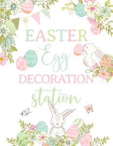 Easter Eggs Decoration Station (pastels) - www.printerfairy.com design preview