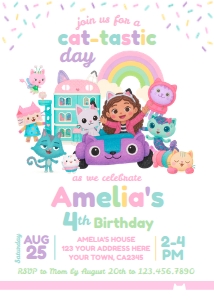 Gabby Birthday Invitation design preview