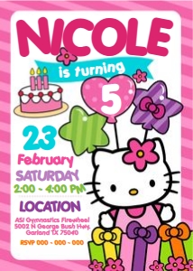 Hello Kitty Invitation: Hello Kitty Invitation