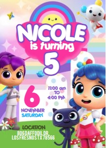 True and Rainbow Invitation design preview