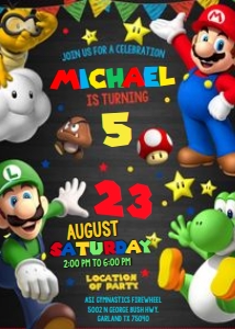 Mario-Bros Invitation 1: Mario-Bros Invitation 1