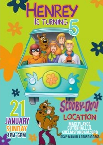 Scooby Doo Invitation 123 design preview