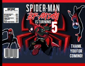 Spiderman Miles Morales Chip bag 111: Spiderman Miles Morales Chip bag 111