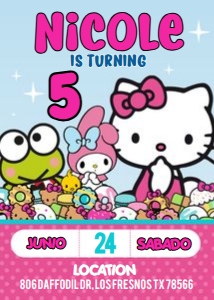 Hello Kitty Invitation 3 design preview