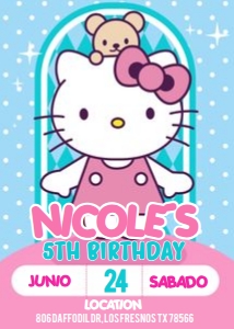 Hello Kitty Invitation 4: Hello Kitty Invitation 4