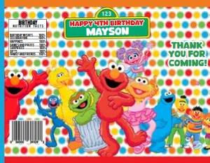 Sesame Street Chip Bag 1 design preview