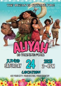 Moana invitation 2: Moana invitation 2