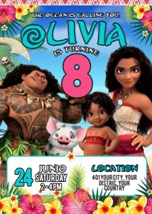 Moana invitation 4: Moana invitation 4