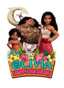 Moana New cake topper 127 design preview