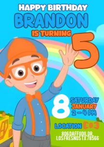 Blippi Invitation 2: Blippi Invitation 2