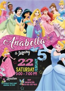 Princess invitation 1: Princess invitation 1