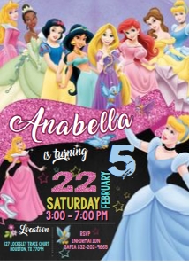 Princess invitation 1 design preview