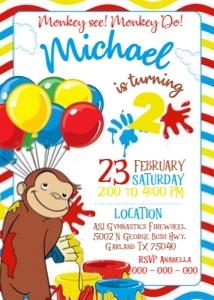 Curious George invitation: Curious George invitation