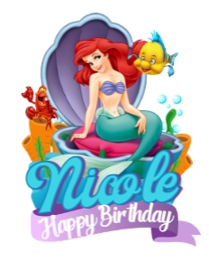 Ariel Little Mermaid Cake Topper 1: Ariel Little Mermaid Cake Topper 1