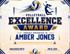 Volleyball Certificate m1: Volleyball Certificate m1