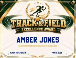 Track and Field Certificate M1: Track and Field Certificate