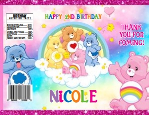 CARE BEARS chip bag 2 design preview