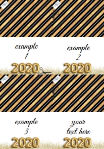 Food Label - New Years Eve Gold Black Glitter White 2.5x3: Food Label - New Years Eve Gold Black Glitter White 2.5x3