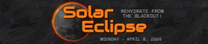 Water Bottle - Solar Eclipse Black Orange White: Solar Eclipse Black Orange 2024