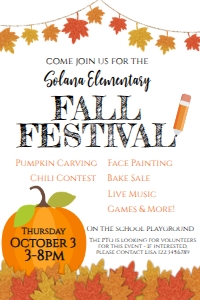 Sign - School Fall Festival Poster all 3 sizes design preview