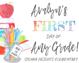 School Sign - Rainbow School Supply First Last design preview