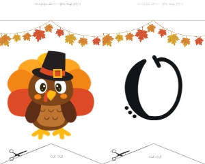 Flag - Bunting Banner Our Little Turkey Fall 5x7: Gender Reveal - Little Turkey Pilgrims White