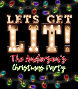 Wine Bottle - Lets Get Lit Christmas Marquee 3.5x4: Wine Bottle - lets get lit Christmas