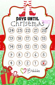 Advent Calendar - Elf Christmas Green Glitter design preview