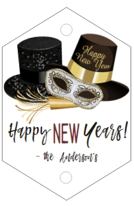 Tags - New Years Eve - Party Hats White design preview