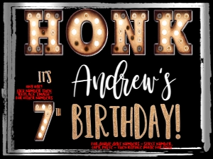 Sign - Honk its my Birthday Marquee Black 18x24: Yard Sign - Marquee Honk Birthday
