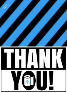 Thank You - Straight Outta Quarantine Gender Reveal Folded A1 - HE Blue: Thank You - Straight Outta Folded