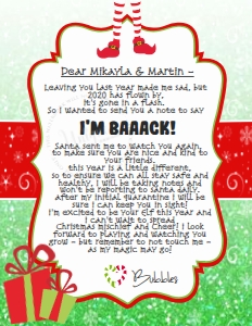 Letter - Elf Arrival Letter QUARANTINED Christmas Green Glitter 8.5x11: Elf Quarantine Kit letter first - Green Glitter