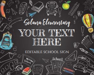 Banner - Back to School Signs Chalkboard PTA PTO design preview