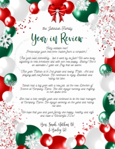 Letter - Christmas Stationary Printable Paper - Foil Balloons Red Green 8.5x11: Letter Stationary - Christmas Letter Foil Balloons