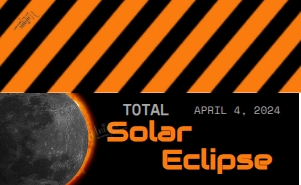 FAVOR BAG TOPPER - Total Solar Eclipse Z April 2024 Orange Black on Black: Solar Eclipse Black Orange 2024