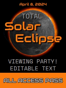 All Access Pass - Total Solar Eclipse April 2024 Orange Black: Solar Eclipse Black Orange 2024